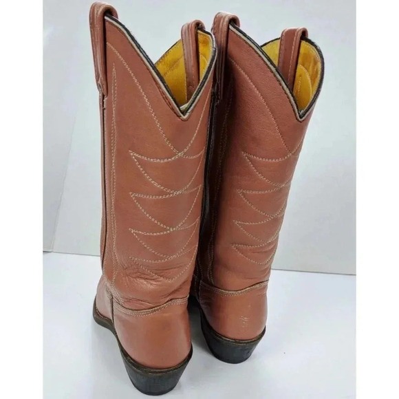 Double H Western Cowboy Boots Womans Size 6 B Brown Leather - Picture 4 of 8